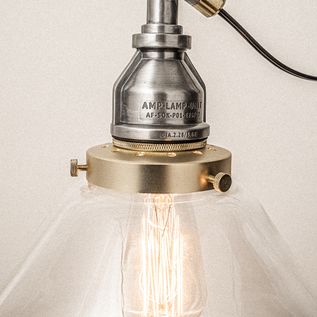 AMP GLASS LAMP LARGE WIRE AL