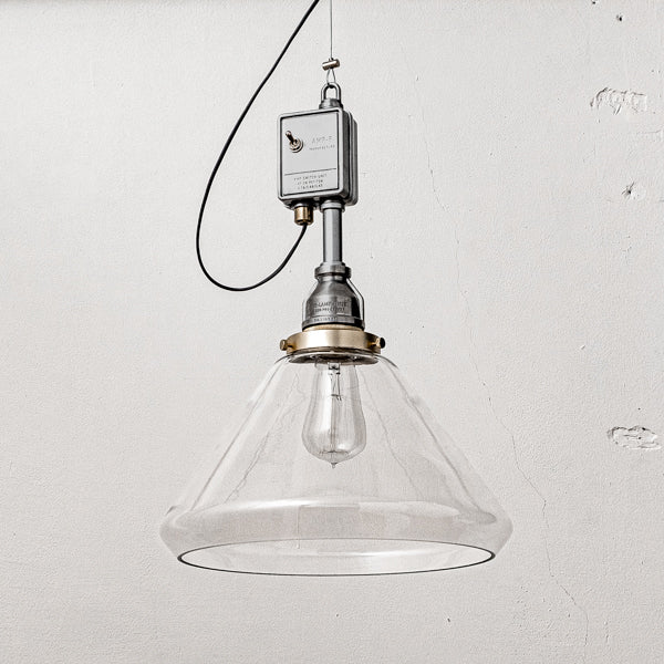 AMP GLASS LAMP LARGE SWITCH AL