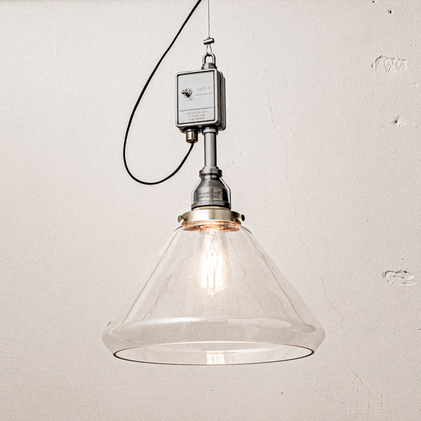 AMP GLASS LAMP LARGE SWITCH AL