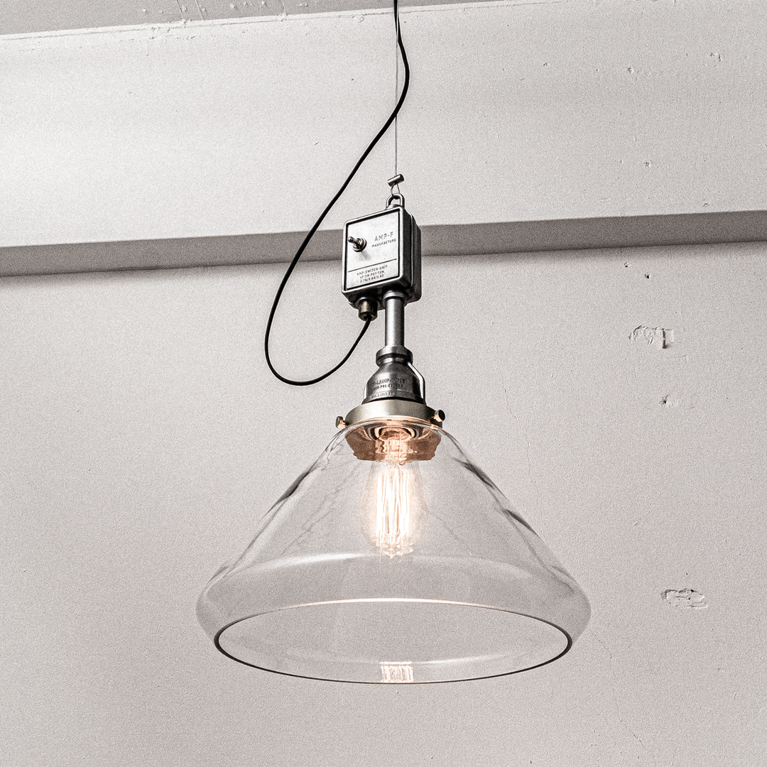 AMP GLASS LAMP LARGE SWITCH AL