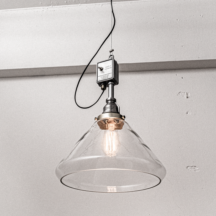 AMP GLASS LAMP LARGE SWITCH AL