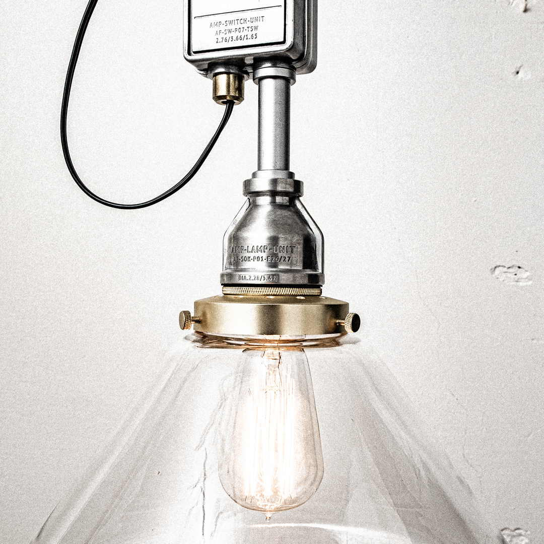 AMP GLASS LAMP LARGE SWITCH AL