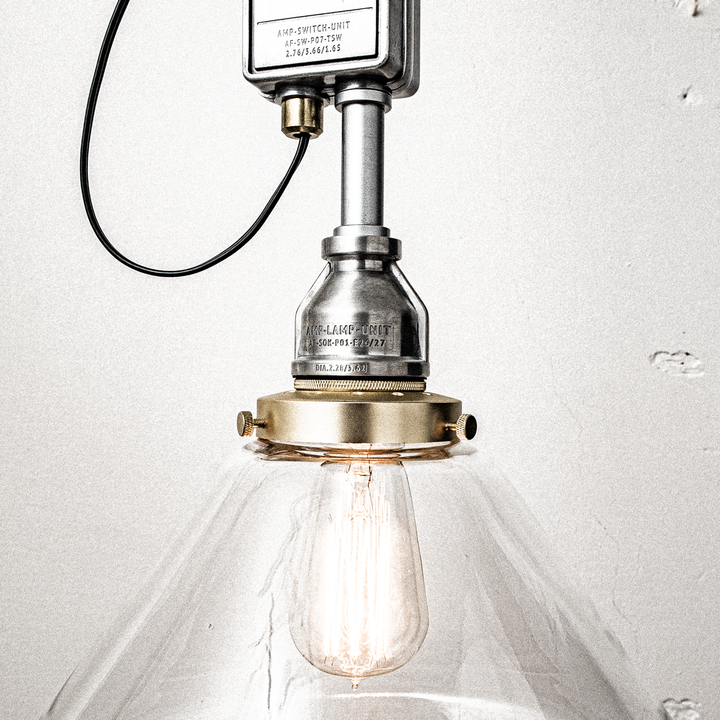 AMP GLASS LAMP LARGE SWITCH AL