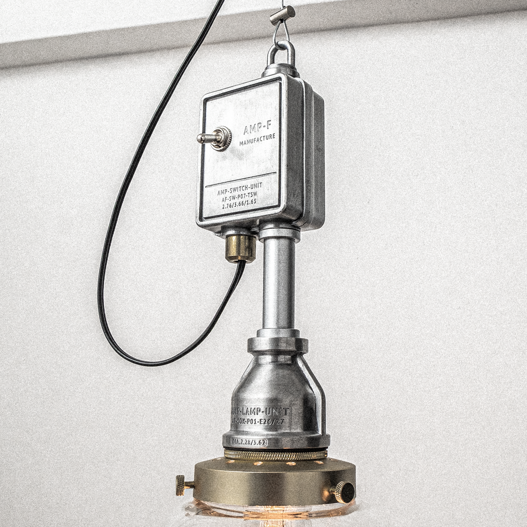 AMP GLASS LAMP LARGE SWITCH AL