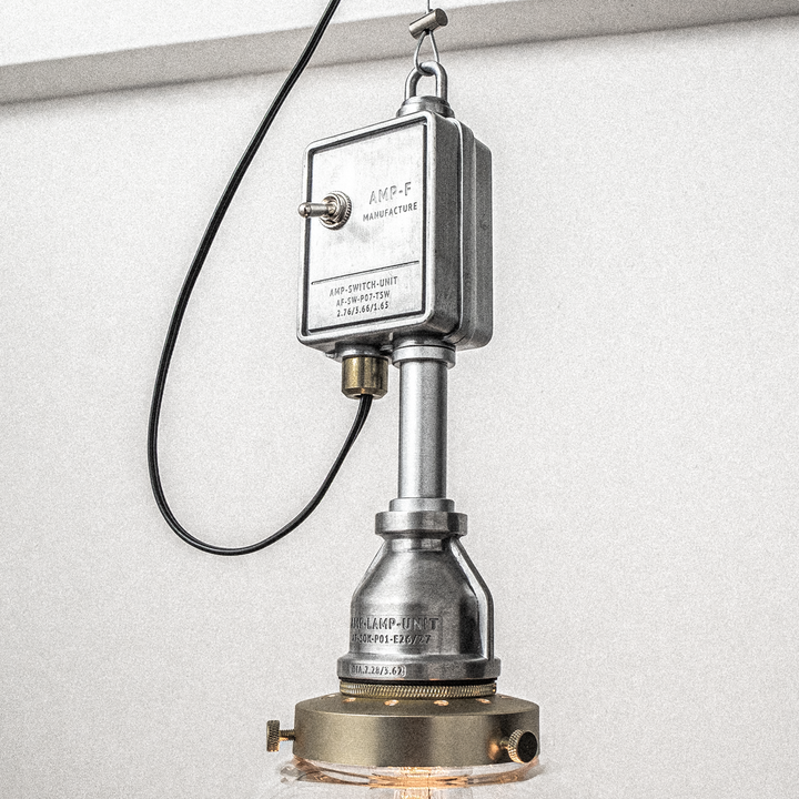 AMP GLASS LAMP LARGE SWITCH AL