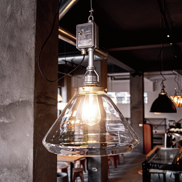 AMP GLASS LAMP LARGE SWITCH AL