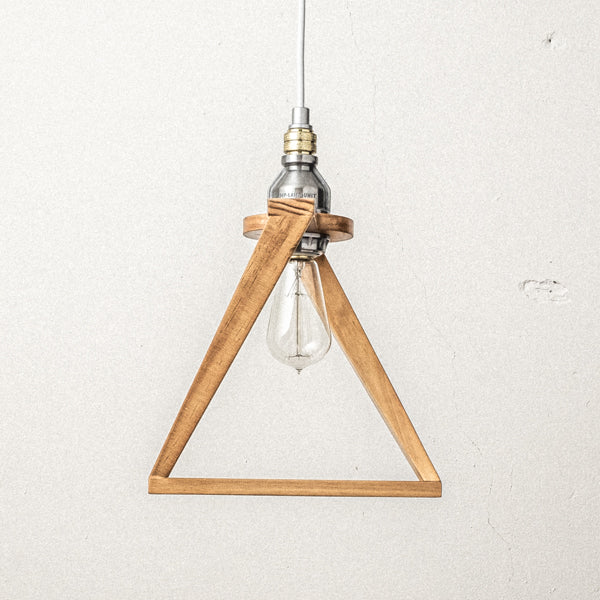 AMP WOODEN SHADE LAMP DUO STD AL