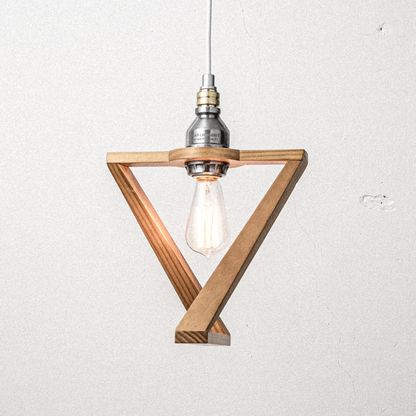 AMP WOODEN SHADE LAMP DUO STD AL