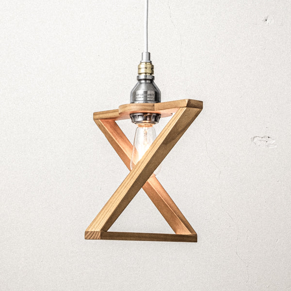 AMP WOODEN SHADE LAMP DUO STD AL