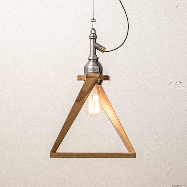 AMP WOODEN SHADE LAMP DUO WIRE AL