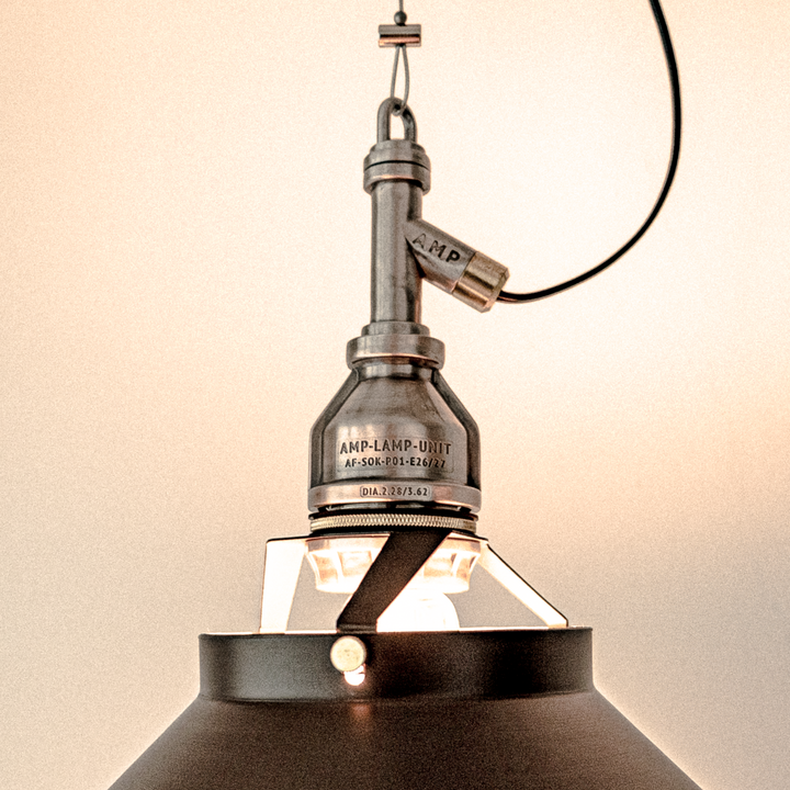 AMP ALU SHADE SQ SMALL WIRE BK