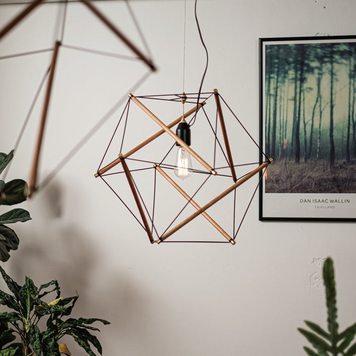 TENSEGRITY PENDANT LIGHT MEDIUM BK