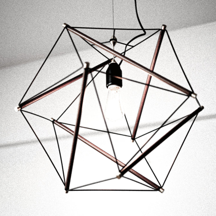 TENSEGRITY PENDANT LIGHT MEDIUM BK