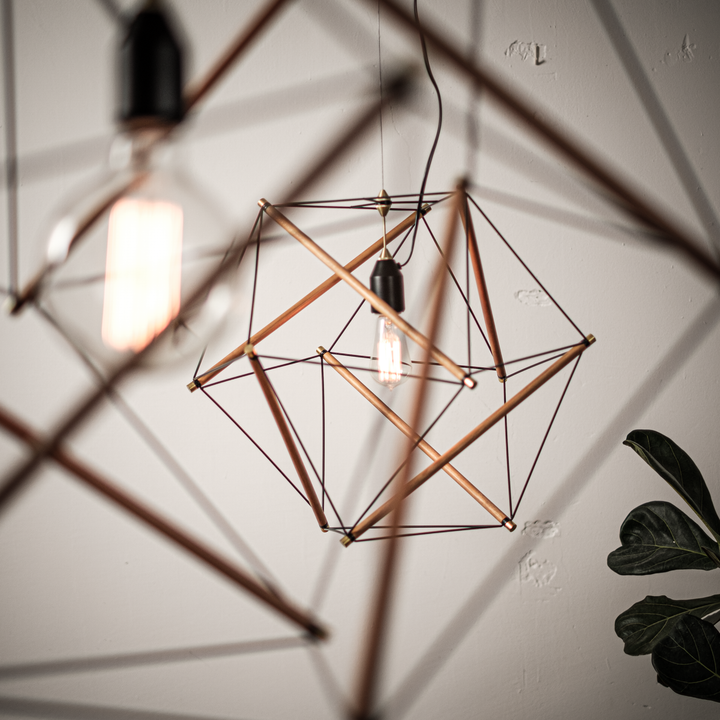 TENSEGRITY PENDANT LIGHT MEDIUM BK