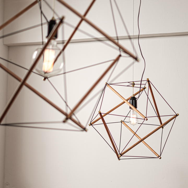TENSEGRITY PENDANT LIGHT MEDIUM BK