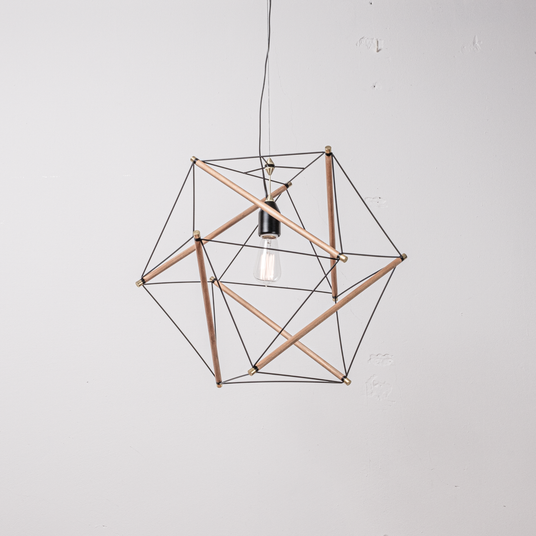 TENSEGRITY PENDANT LIGHT MEDIUM BK