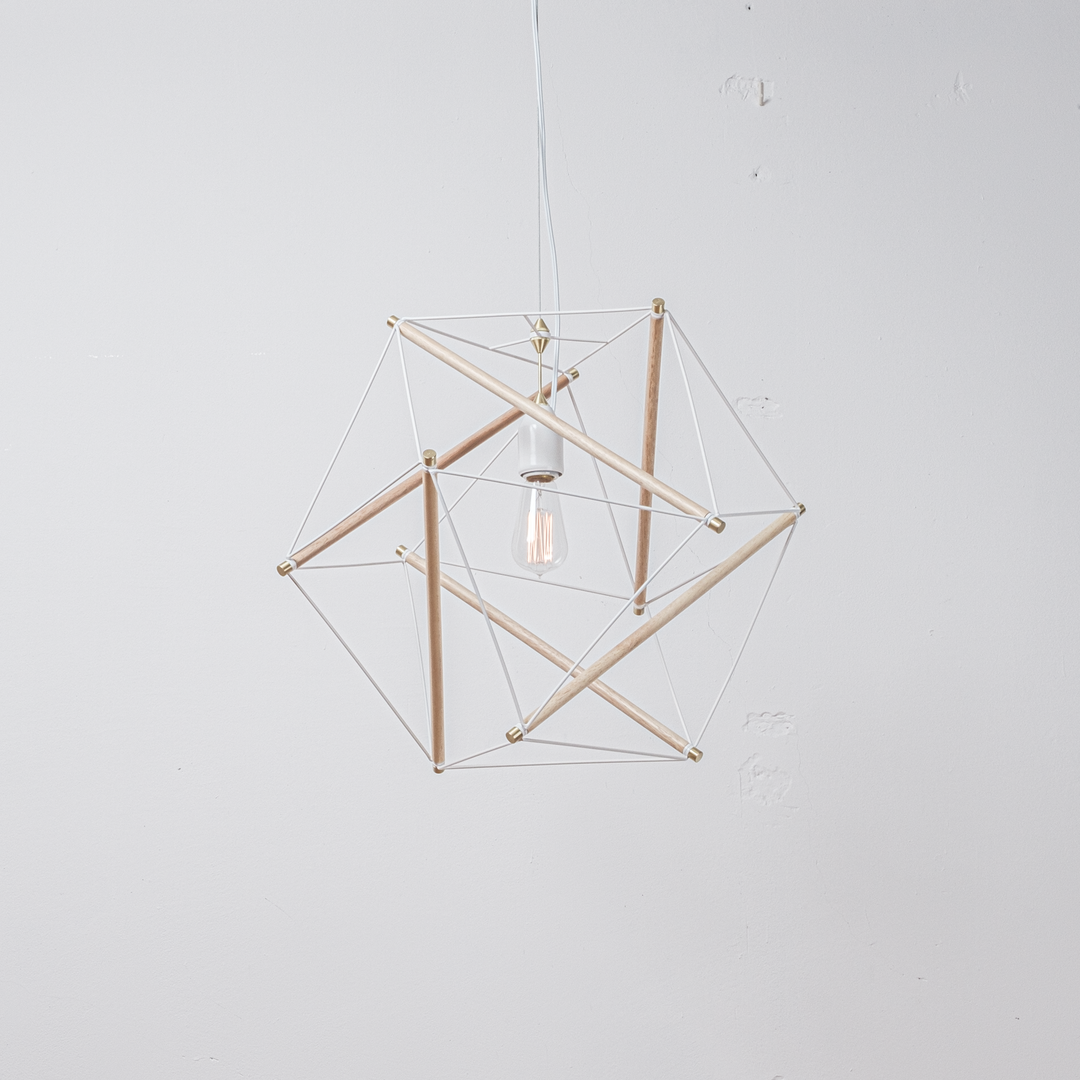 TENSEGRITY PENDANT LIGHT MEDIUM WH