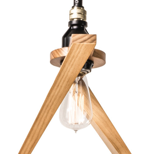 AMP WOODEN SHADE LAMP DUO STD BK