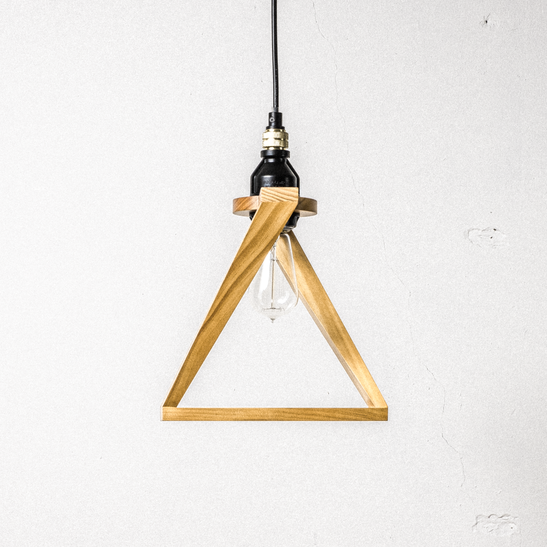 AMP WOODEN SHADE LAMP DUO STD BK
