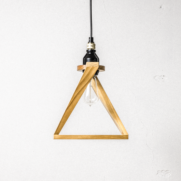 AMP WOODEN SHADE LAMP DUO STD BK