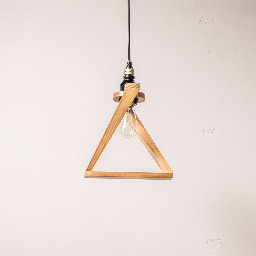 AMP WOODEN SHADE LAMP DUO STD BK