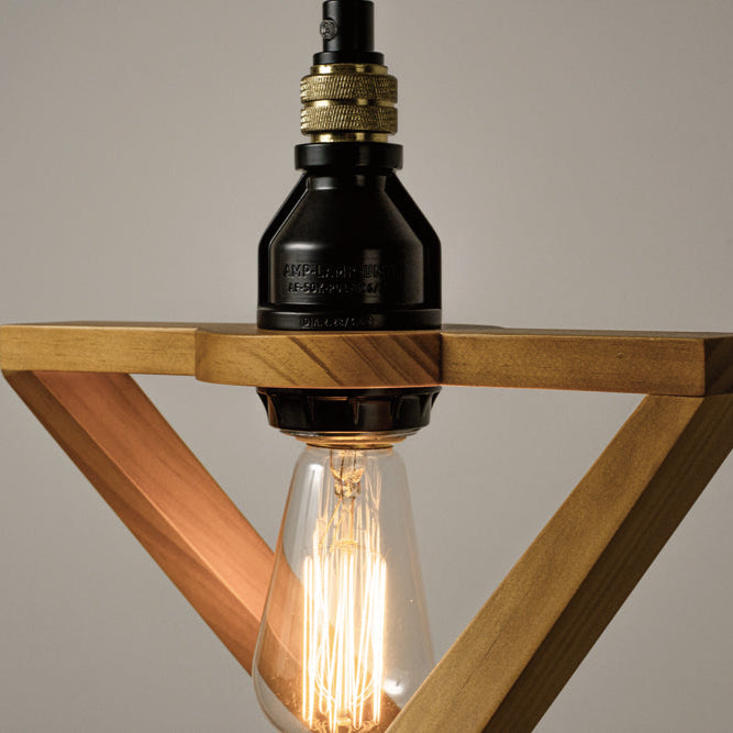 AMP WOODEN SHADE LAMP DUO STD BK